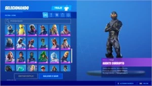 Conta fortnite PC s6 a s10 full, skins raras e Salve o Mundo