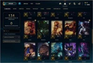 Conta prata 2 com 17 skins e 39 champs - League of Legends LOL