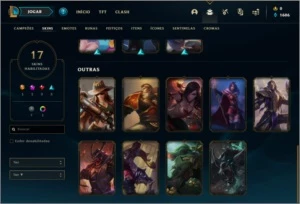 Conta prata 2 com 17 skins e 39 champs - League of Legends LOL