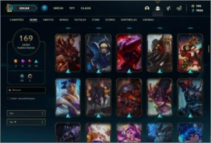 Conta prata 2 com 131 champs e 169 skins + 1 RARA - League of Legends LOL