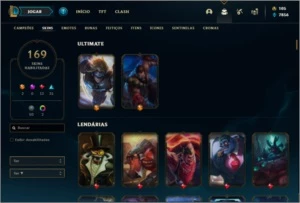 Conta prata 2 com 131 champs e 169 skins + 1 RARA - League of Legends LOL