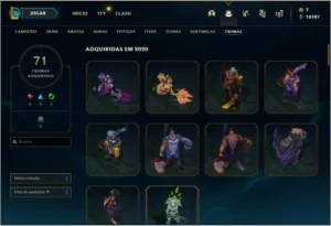 Conta LoL Plat 1 445 skins - League of Legends