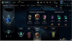 Conta LoL Plat 1 445 skins - League of Legends