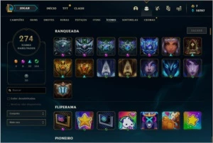 Conta LoL Plat 1 445 skins - League of Legends