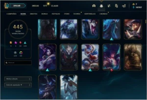 Conta LoL Plat 1 445 skins - League of Legends