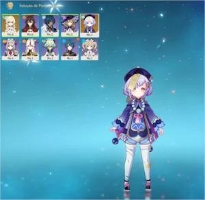 Genshin Impact - Qiqi + 9 personagens [RANK 7]