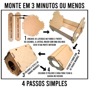 Casinha para Pássaros - Flap Pet - Artesanato e Personalizados