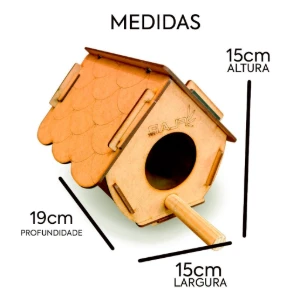 Casinha para Pássaros - Flap Pet - Artesanato e Personalizados