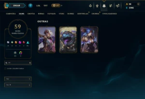 Unranked com 140 Champs e 59 Skins ( MID / ADC / JG ) - League of Legends LOL