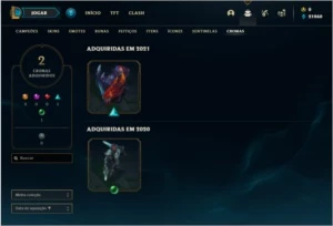 Conta Ouro 4 com 36 Skins e 58 Champs - League of Legends LOL