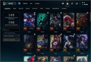 Conta Ouro 4 com 36 Skins e 58 Champs - League of Legends LOL