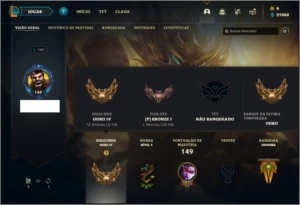 Conta Ouro 4 com 36 Skins e 58 Champs - League of Legends LOL