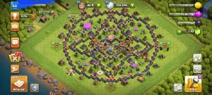 CV 11 em 50% full (3 heróis) | 4 contrutores | CC 5 (1 herói - Clash of Clans