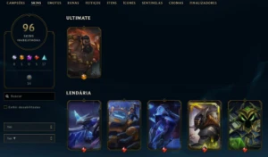 Conta League of Legends Full Acesso - 116 Champs e 96 Skins LOL