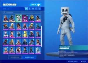 CONTA FORTNITE COM IKONIC, MARSHMELLO, FOICE, SALVE O MUNDO