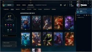 Conta Ouro 3, com 122 campeoes,47 skins e 148 icones - League of Legends LOL