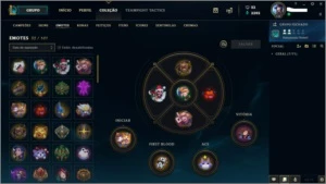 Conta Ouro 3, com 122 campeoes,47 skins e 148 icones - League of Legends LOL