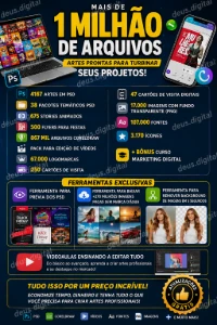 1 MILHÃO DE ARQUIVOS - artes profissionais editáveis. - Redes Sociais