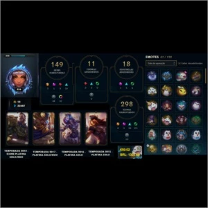 CONTA LEAGUE OF LEGENDS - TOP DEMAIS LOL