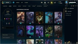 conta platina 4 bom estado - League of Legends LOL