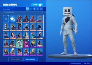Conta Fortnite com Ikonic, Marshmello, Foice, Salve o Mundo