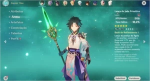 🌪Xiao+Jade+Keqing+Yunjin+ 38 Tiros Guardados🌪AR41🌪 - Genshin Impact