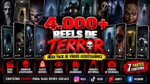 4.000+ Reels De Terror — Um Mega Pack De Conteúdo Assustador - Vídeos e Cortes Cortes Virais