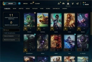 Conta ouro 4 com 25 Champs e 1 Skin + 13 Fragmentos - League of Legends LOL