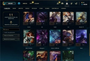 Conta ouro 4 com 25 Champs e 1 Skin + 13 Fragmentos - League of Legends LOL