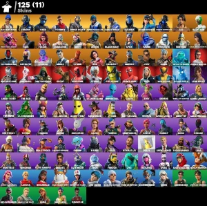 Conta Fortnite 125 skins com skins lindas