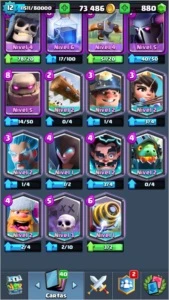 Clash Royale lvl 12. 880 Gemas. Record 4800. C troca de nick