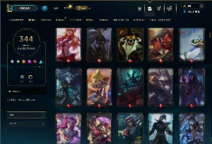 Platina 4 com TODOS os champs e 344 Skins ( JG / ADC ) - League of Legends LOL