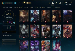 Platina 4 com TODOS os champs e 344 Skins ( JG / ADC ) - League of Legends LOL