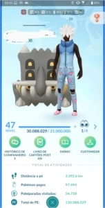 Pokemon Go lv 47 já com XP para 48 - Pokémon