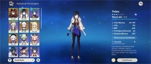 Conta AR50 Yelan + bis Ayaka + bis - Genshin Impact