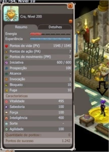Conta Iop, Sram, Cra lvl 200  scroll status serve Spiritia! - Dofus
