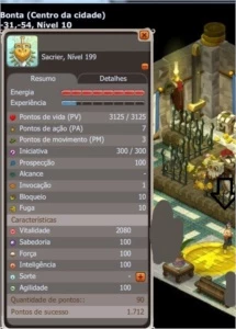 Conta Iop, Sram, Cra lvl 200  scroll status serve Spiritia! - Dofus