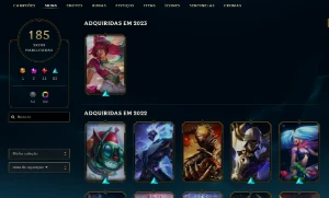 Conta League Of Legends, 185 Skins, Muitos Icones E Emotes! LOL