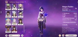 Conta Genshin Iniciante Com Columbina + Raiden + Navia - Genshin Impact