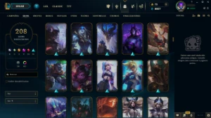 SEM ELO - lv 369 e todos os Champs e 208 Skins (JG / MID) - League of Legends LOL