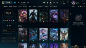 SEM ELO - lv 369 e todos os Champs e 208 Skins (JG / MID) - League of Legends LOL