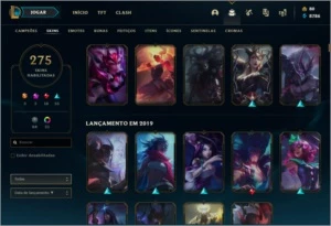 CONTA LOL DIAMANTE 3 -275 skins - League of Legends