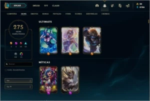 CONTA LOL DIAMANTE 3 -275 skins - League of Legends