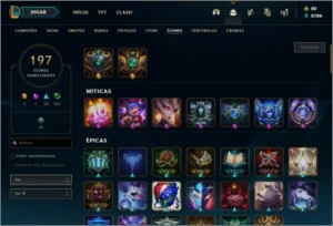 CONTA LOL DIAMANTE 3 -275 skins - League of Legends
