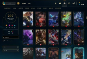 Prata 4 com TODOS os champs e 207 Skins + 13 Prestigios - League of Legends LOL