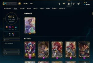 Prata 4 com TODOS os champs e 207 Skins + 13 Prestigios - League of Legends LOL