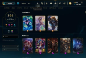 Vendo conta league of legends todos os campeões 396 skins LOL