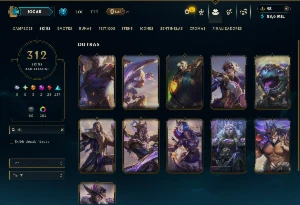 Platina 3 com TODOS os Champs e 312 Skins ( SUP / JG ) - League of Legends LOL