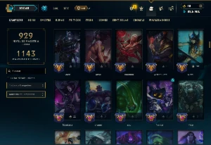Platina 3 com TODOS os Champs e 312 Skins ( SUP / JG ) - League of Legends LOL
