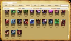 Conta League Of Legends GOLD / 99 SKINS / TODOS CHAMPS LOL